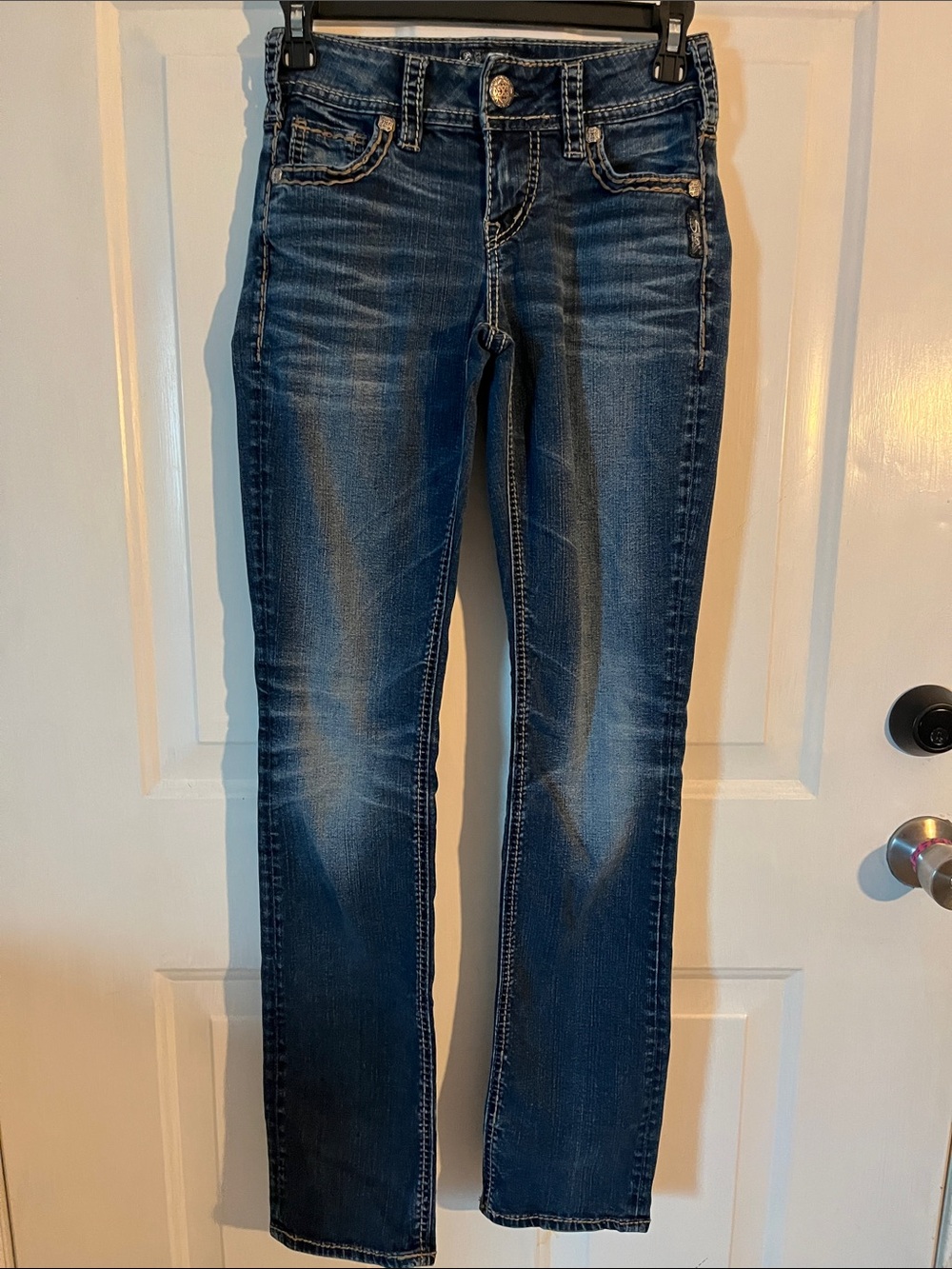 Silver Jeans Dark Indigo Straight Leg Women's Jeans